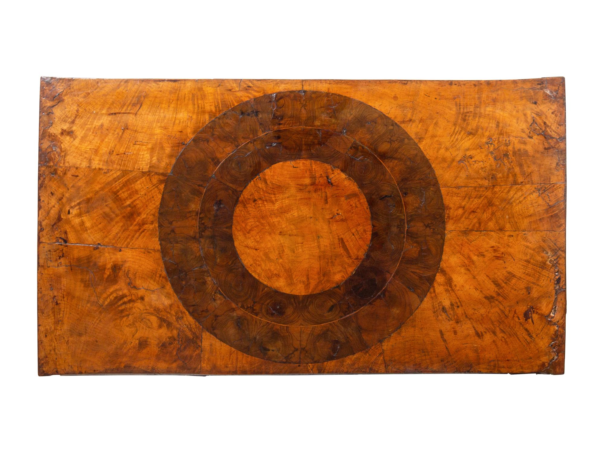 A William and Mary Oysterwood and Figured Walnut Chest of Drawers