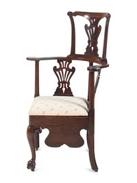 A George II Walnut Corner Chair