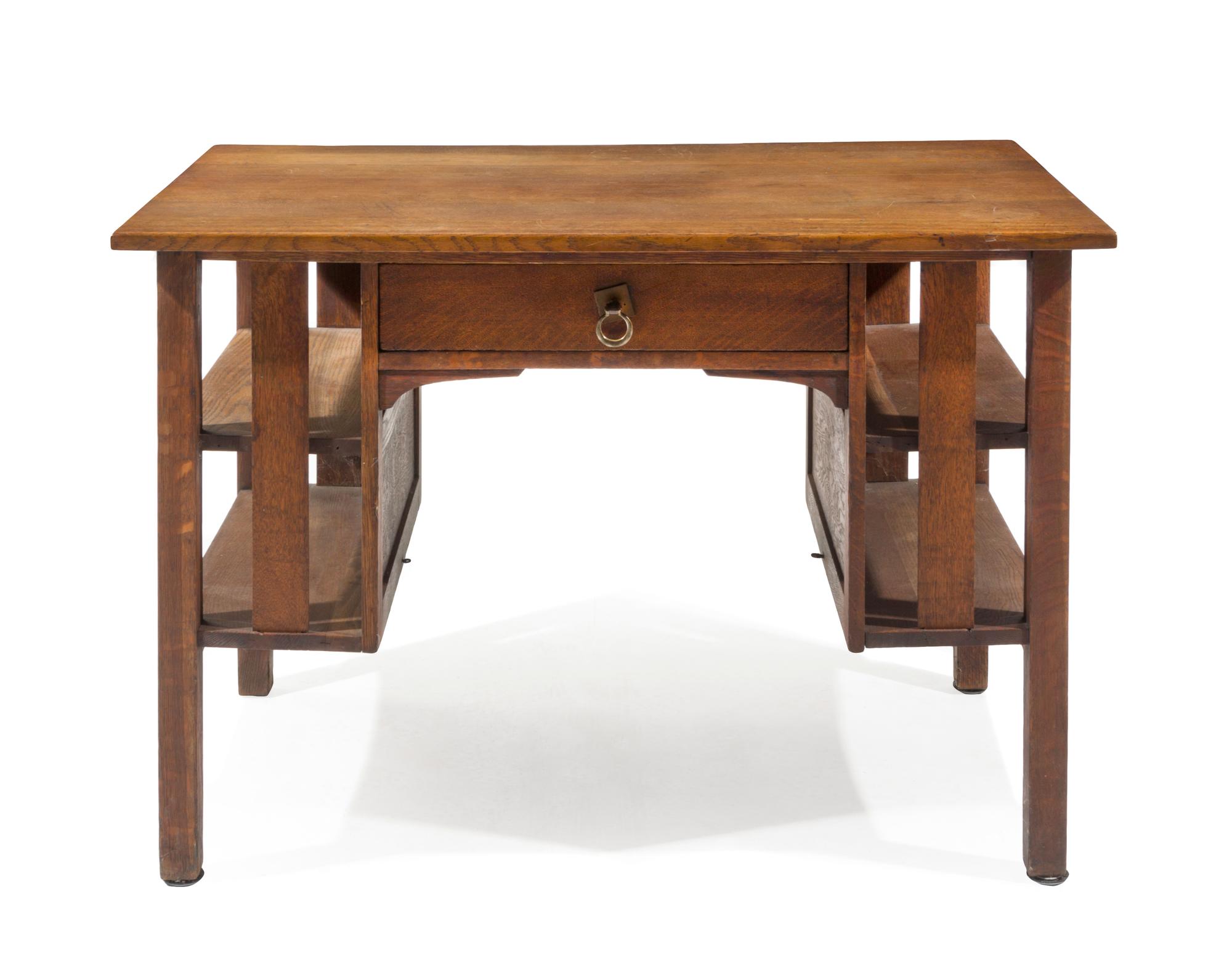 Stickley Brothers, EARLY 20TH CENTURY, an oak desk