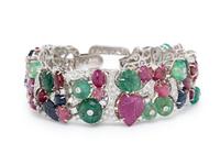 MULTIGEM AND DIAMOND BRACELET