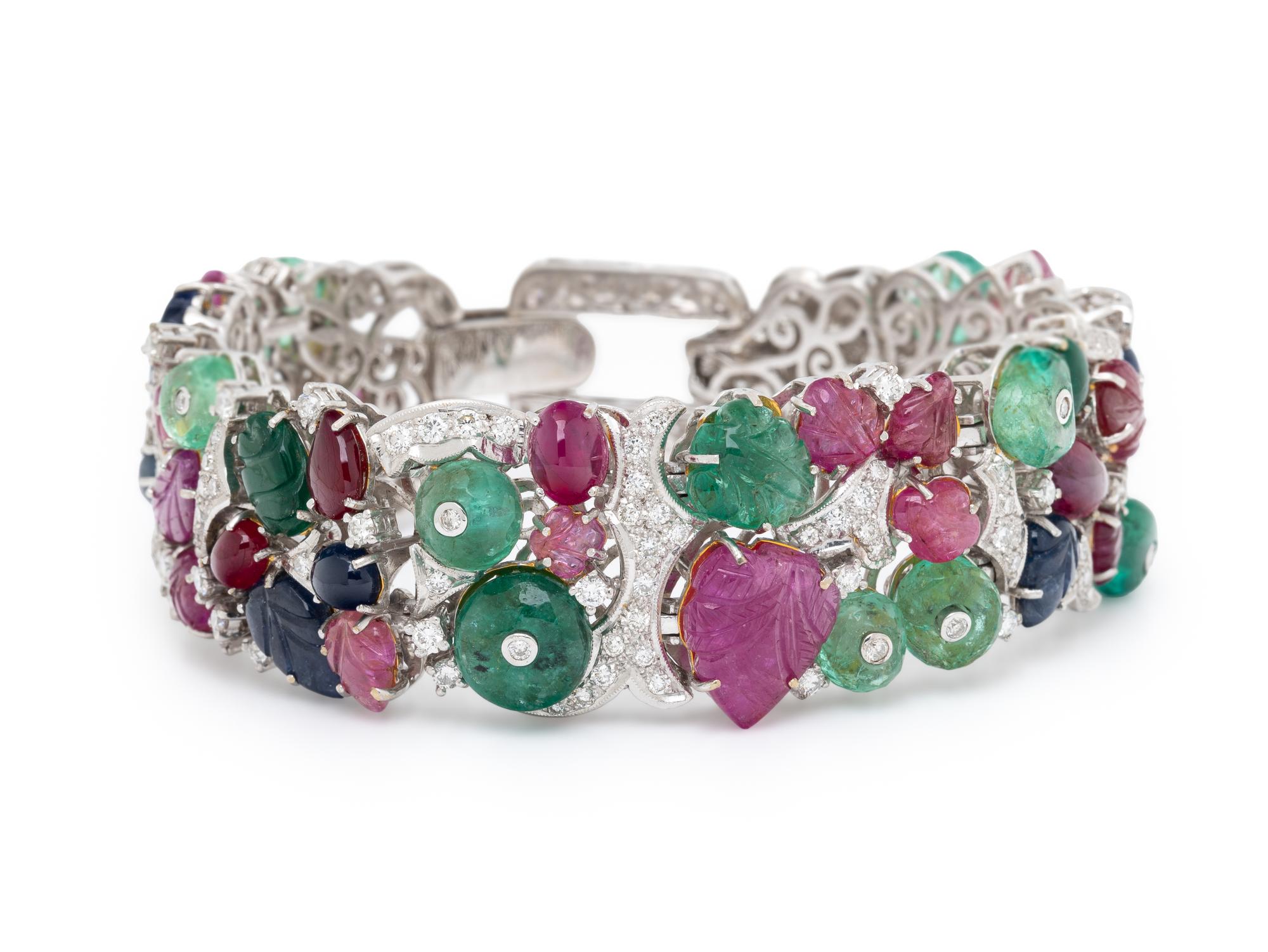 MULTIGEM AND DIAMOND BRACELET