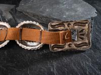 Heavily Stamped Silver Concha Belt