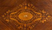 A Louis XV Style Marquetry and Mother-of-Pearl Inlaid Side Table