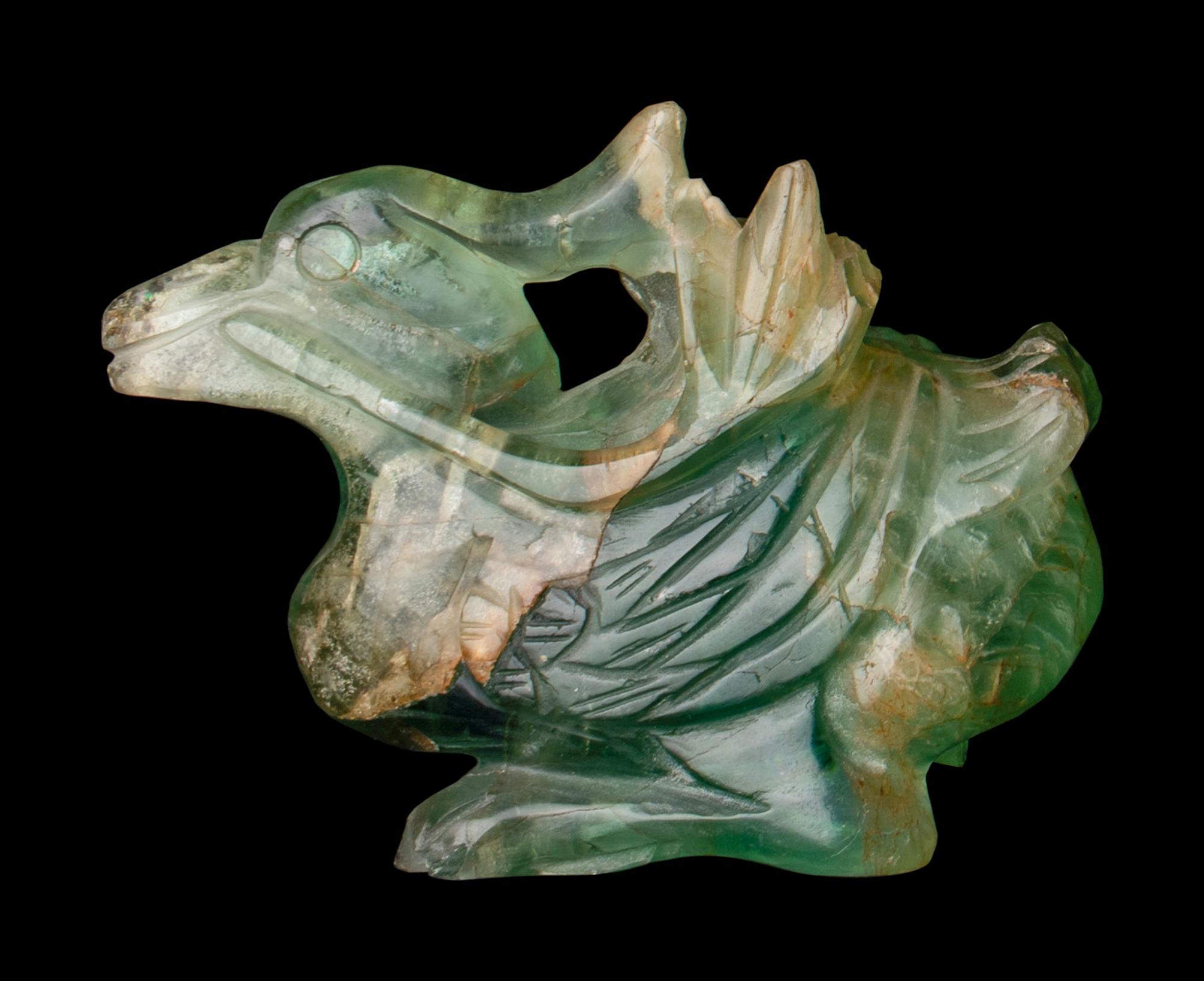 Three Chinese Green Hardstone Carvings