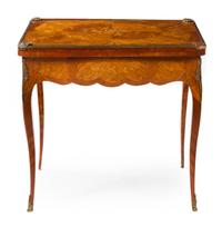 A Louis XV Style Gilt Metal Mounted Marquetry Game Table — EARLY 20TH CENTURY