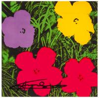 After Andy Warhol, (American, 1928-1987), Flowers, 1970 (announcement card for Galerie Sonnabend)