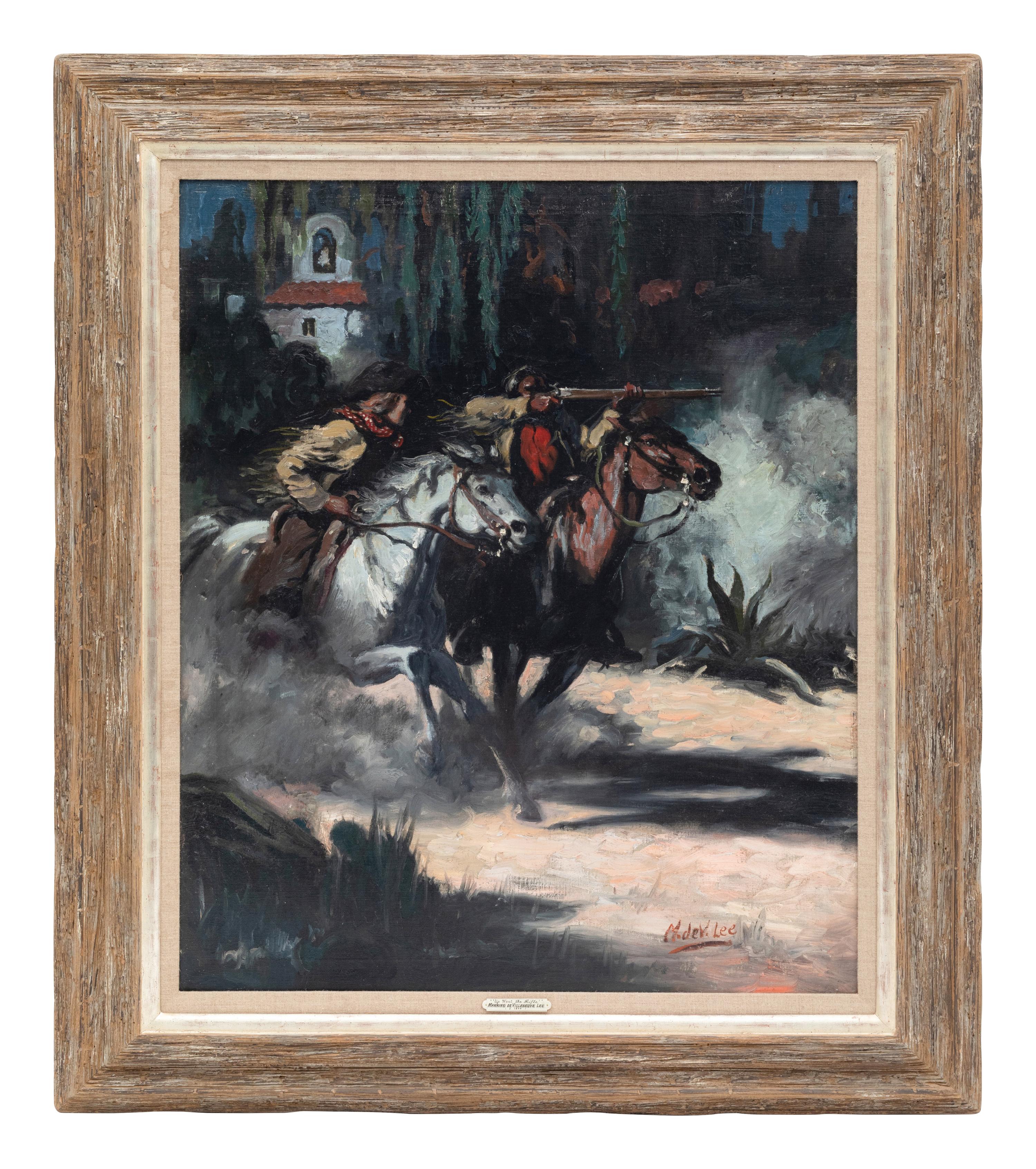 Up went the rifle to the Pomo's shoulder (Illustration for The Overland Trail) , c. 1927