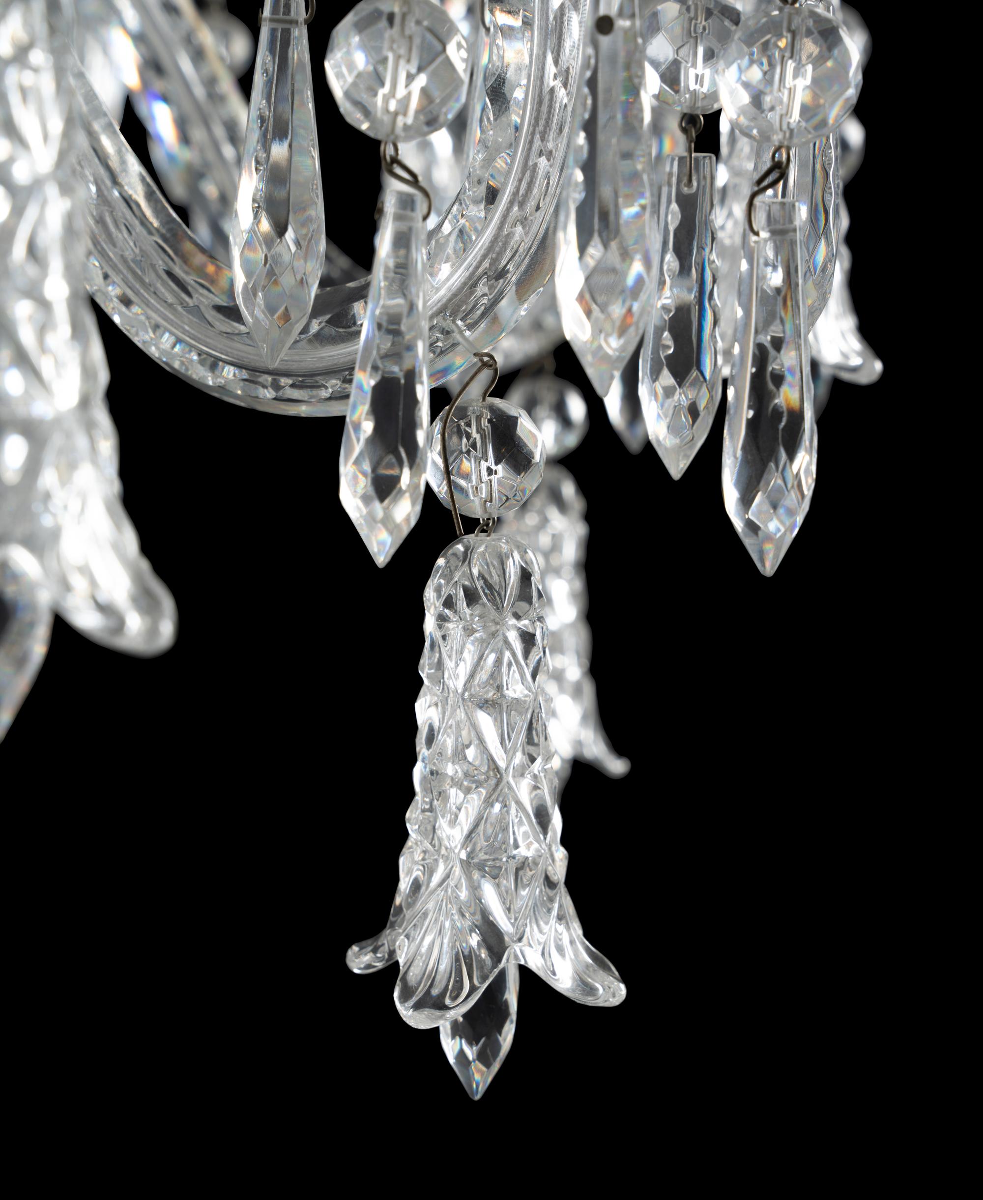 A Pair of Baccarat Cut Glass Tsarine Twenty-Four-Light Torchères
