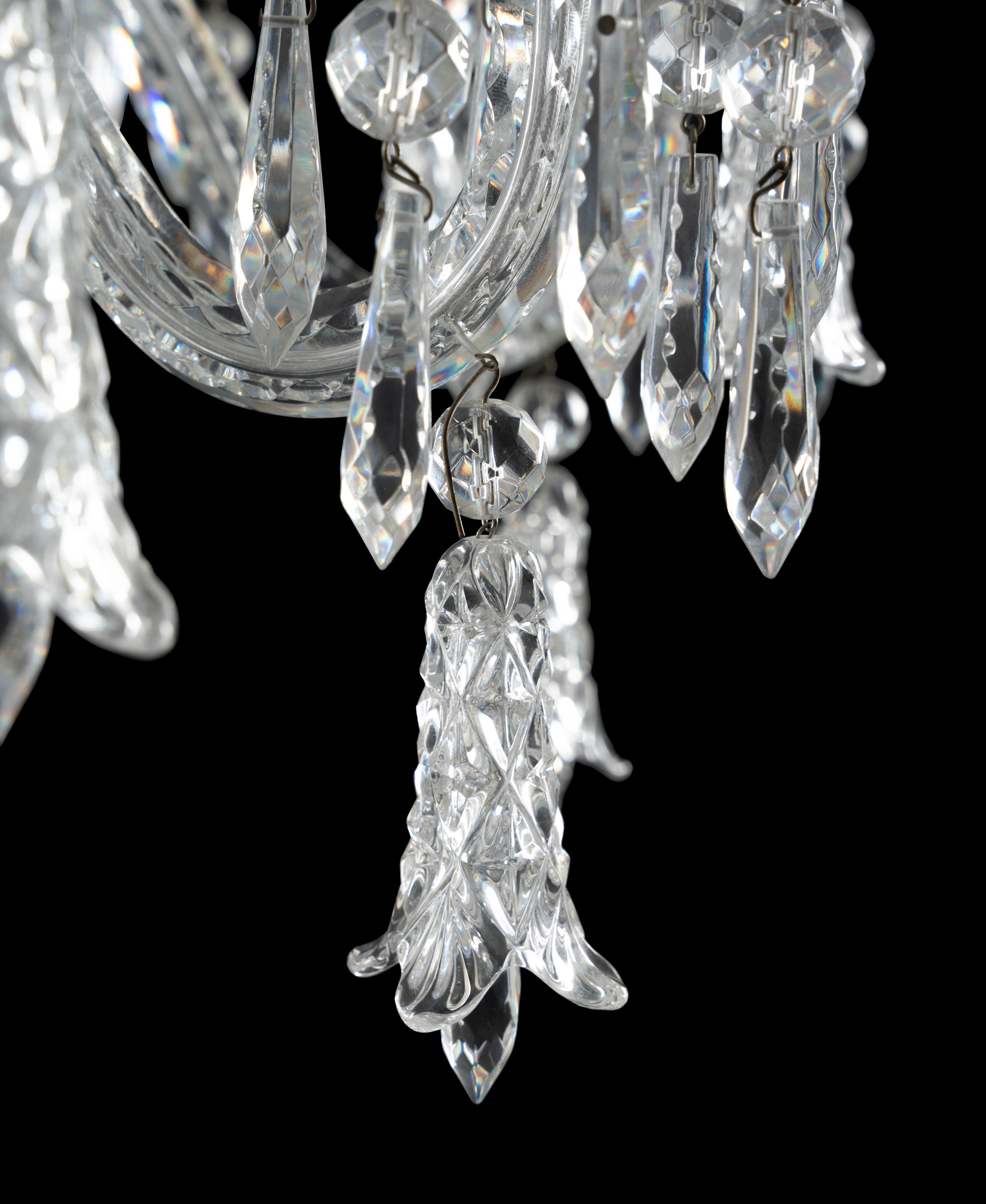 A Pair of Baccarat Cut Glass Tsarine Twenty-Four-Light Torchères