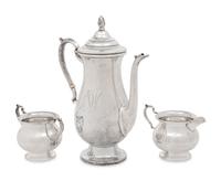 An American Silver Three-Piece Coffee Service