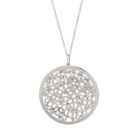 TIFFANY & CO., PLATINUM AND DIAMOND 'COBBLESTONE' PENDANT/NECKLACE