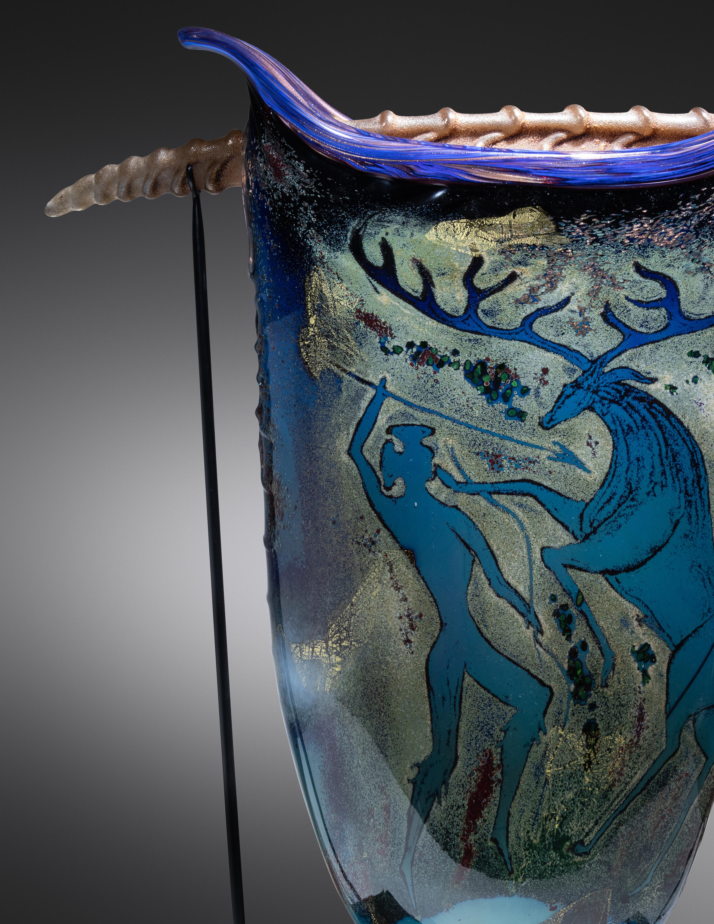 Suspended Petroglyph: Urn with Horn, 1991