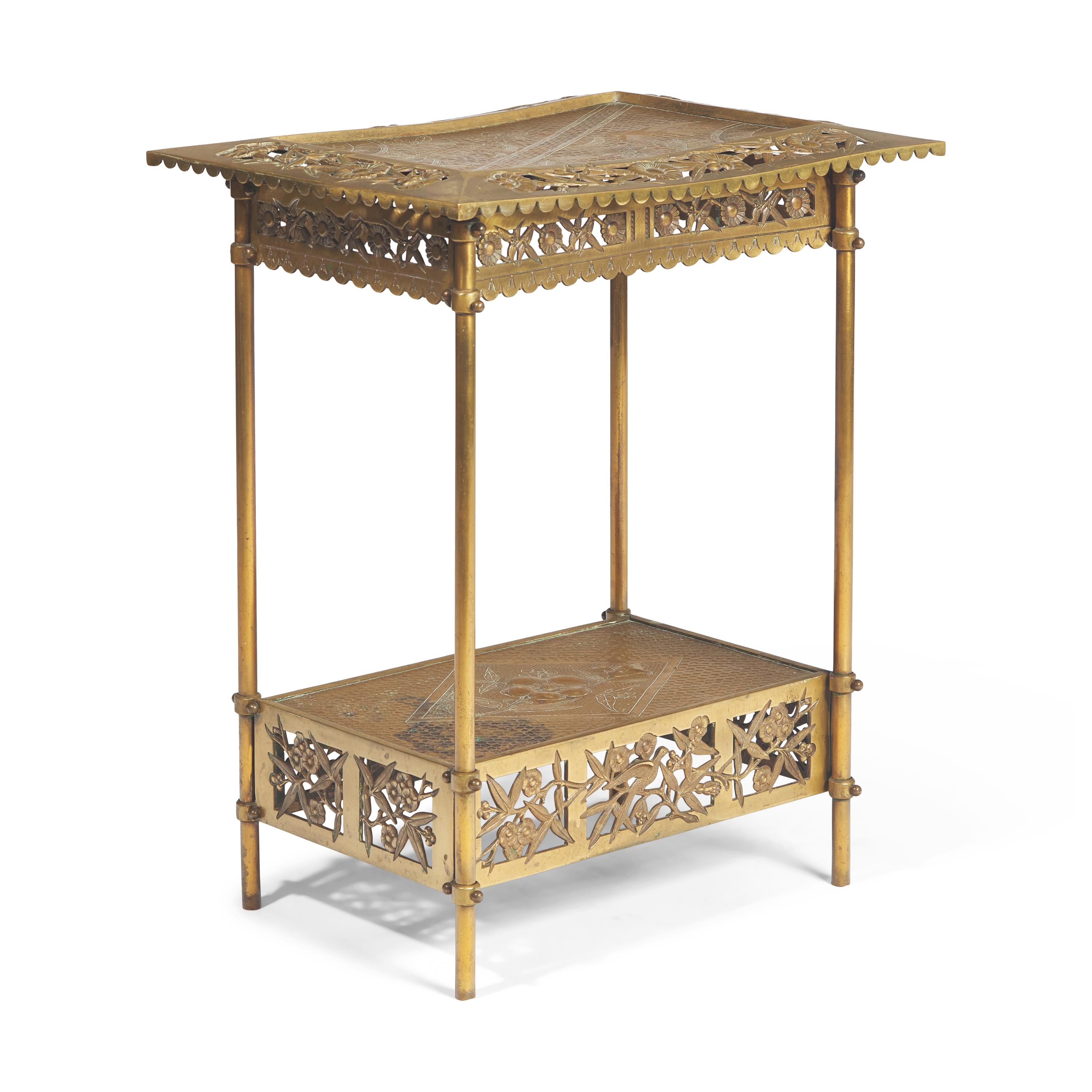 An Aesthetic Movement Japanesque Brass Table