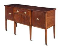 A Federal Inlaid and Figured Mahogany Sideboard