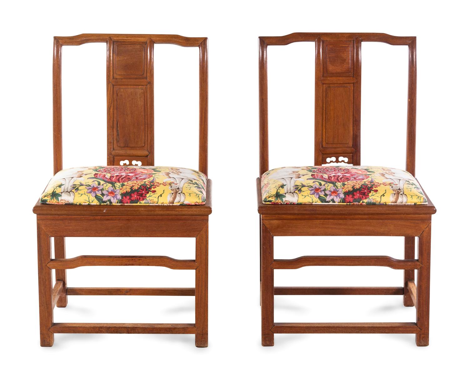 A Pair of Chinese Teak Chairs