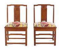 A Pair of Chinese Teak Chairs