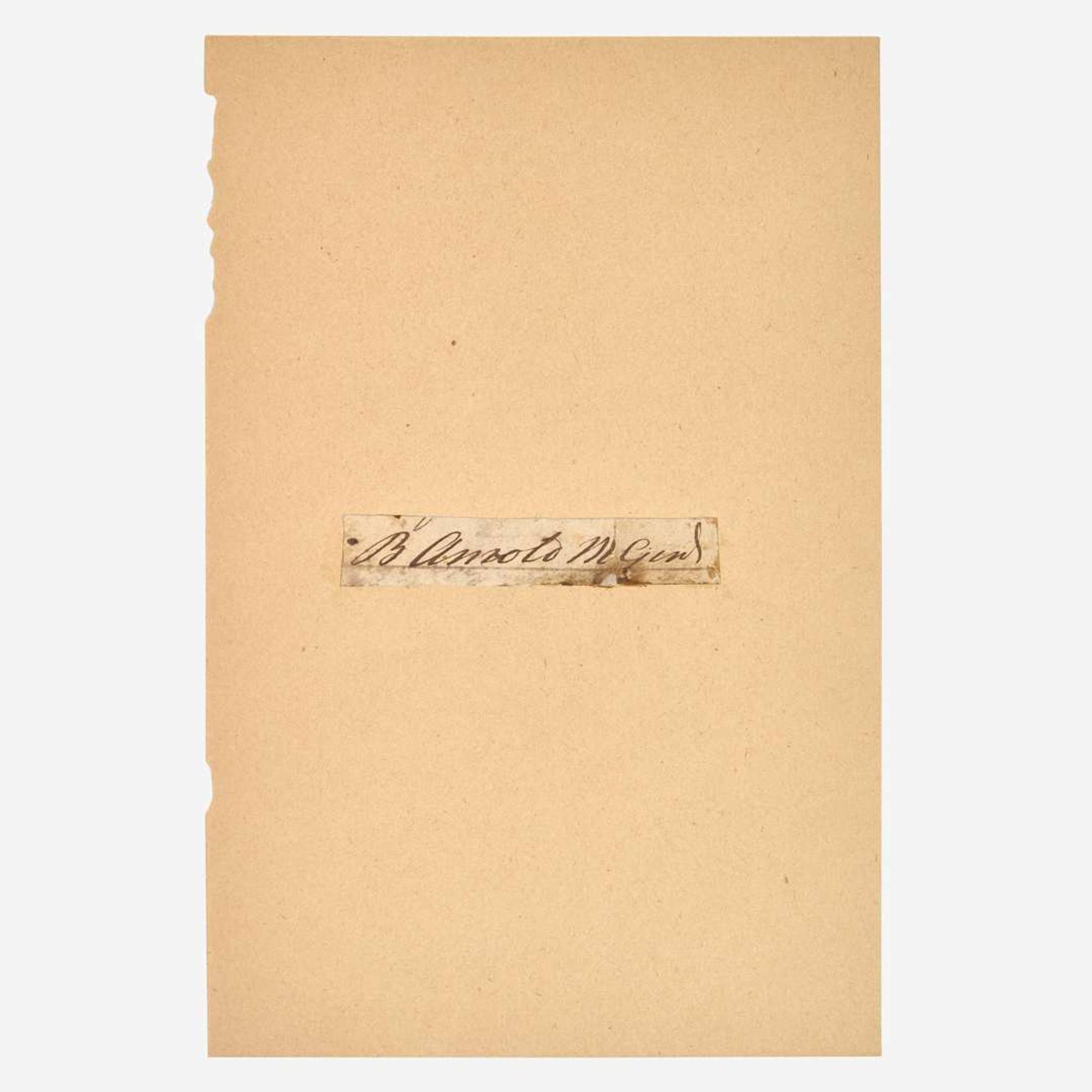 [American Revolution] Arnold, Benedict Cut Signature
