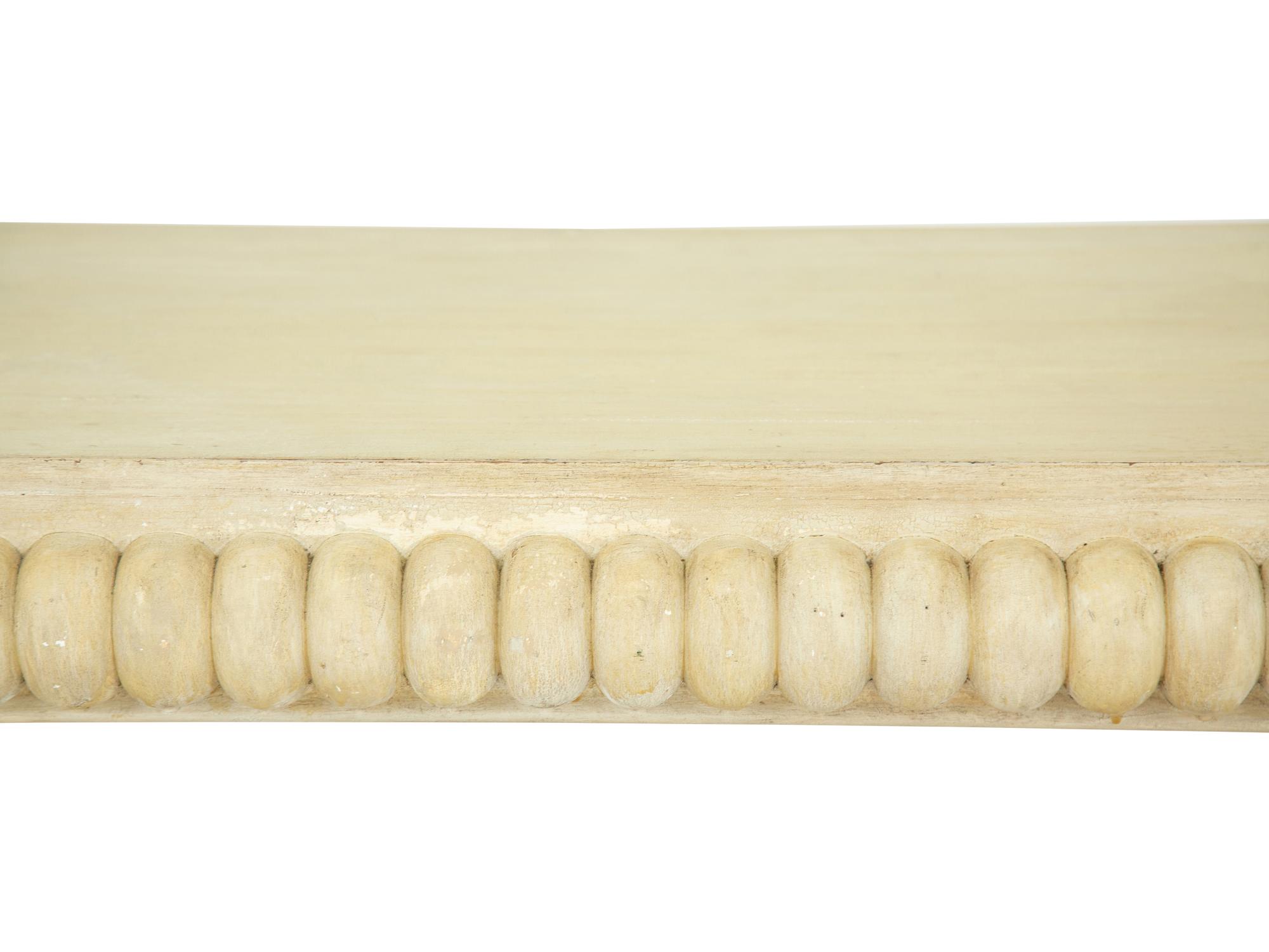 A Pair of Gustavian Style White-Painted Console Tables