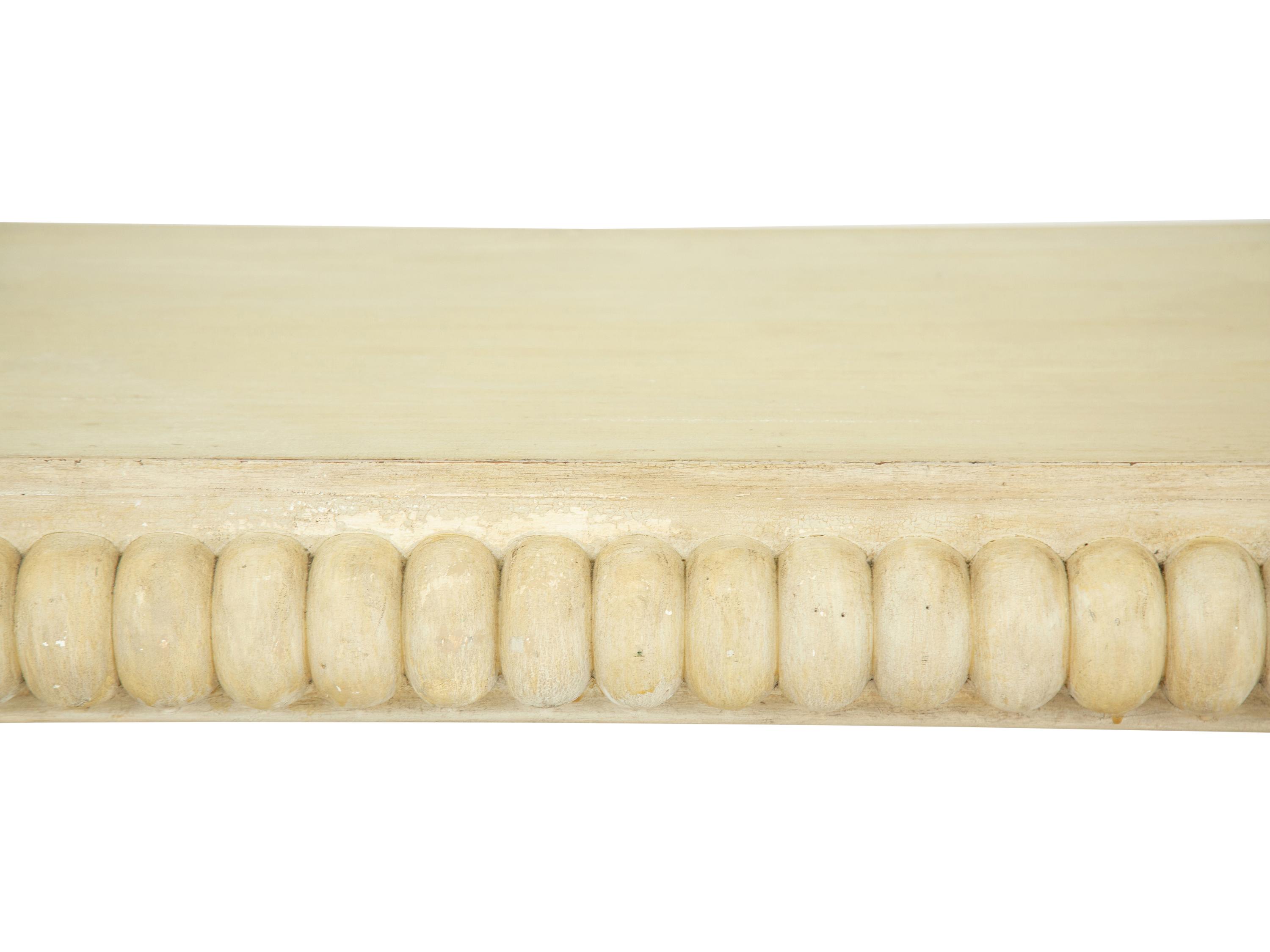A Pair of Gustavian Style White-Painted Console Tables