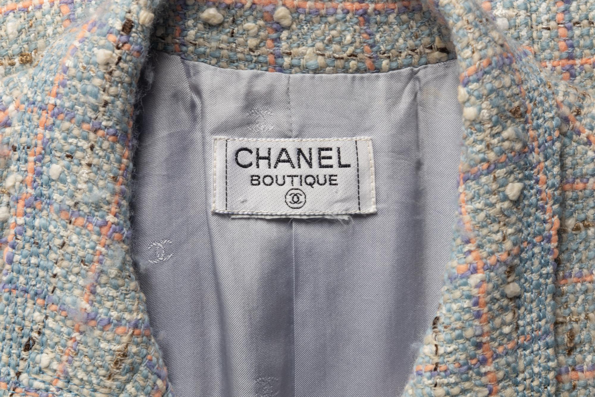 Chanel Pastel Tweed Coat