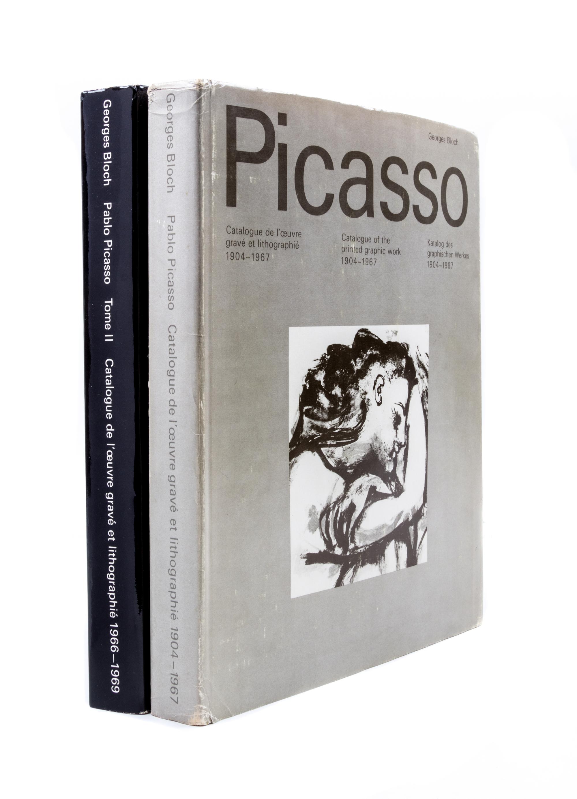 (PICASSO, PABLO) BLOCH, GEORGES. Catalogue of the Printed Graphic Work. 2 vols. Berne, 1968, 1971. 2 vols.