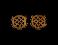 A Pair of Narino Gold Ear Ornaments
