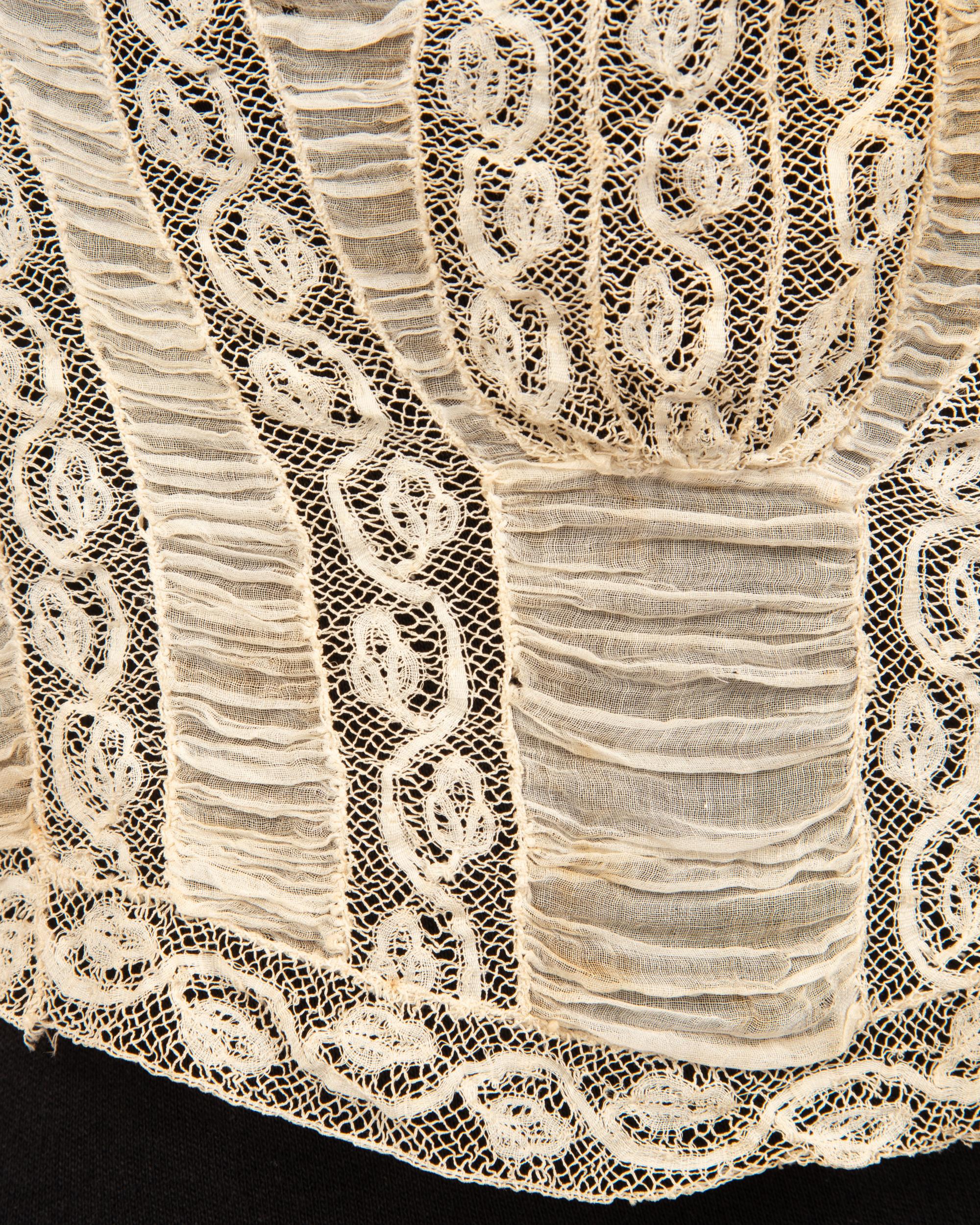 Collection of Six Shirtwaists and One Straw Hat, 1890-1920