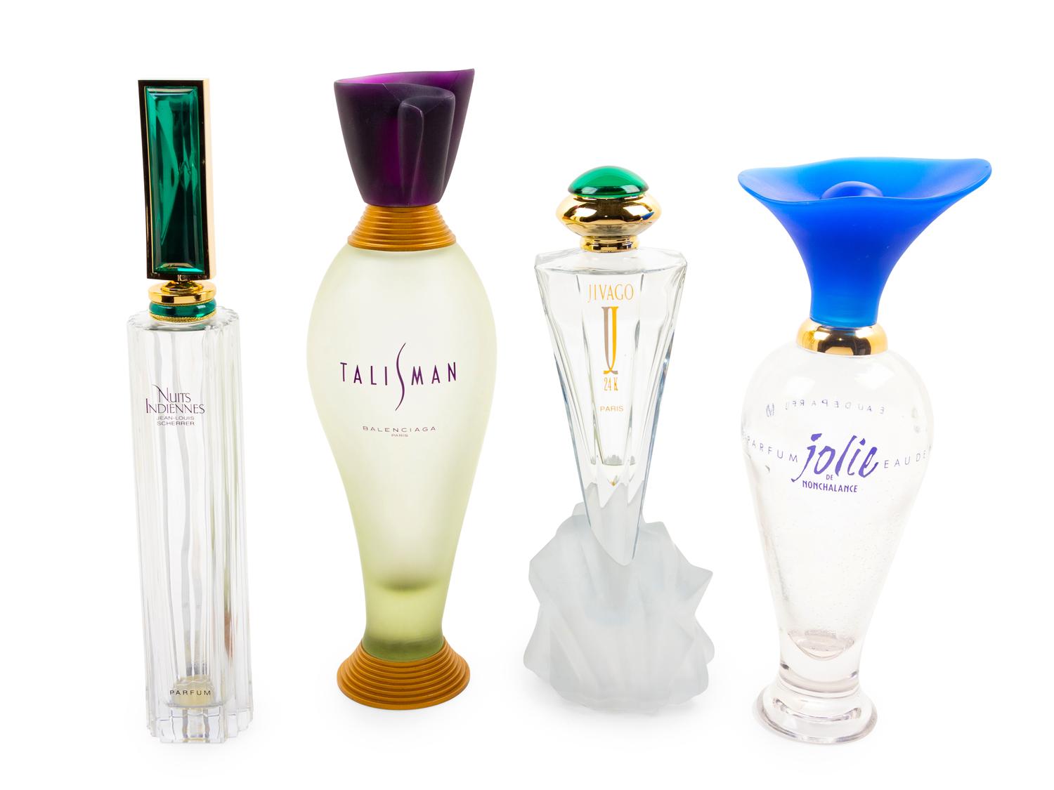 A Group of Four Factice Perfume Bottles