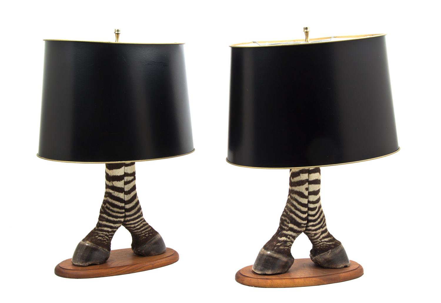 A Pair of Taxidermy Lamps, Height overall 26 1/4 inches.