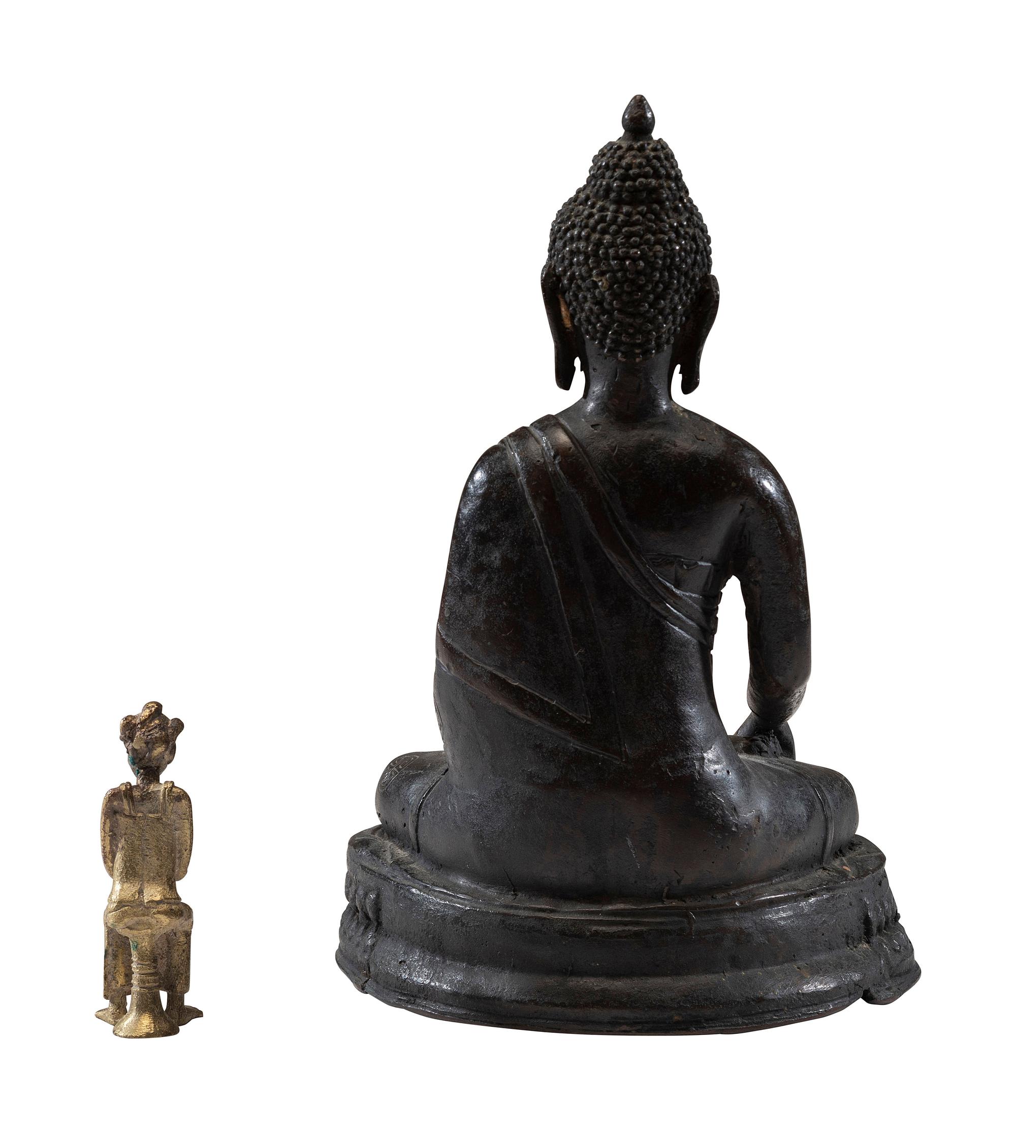Two Southeast Asian Metal Figures of Buddha