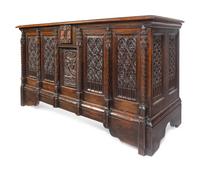A French Gothic Carved Oak Chest