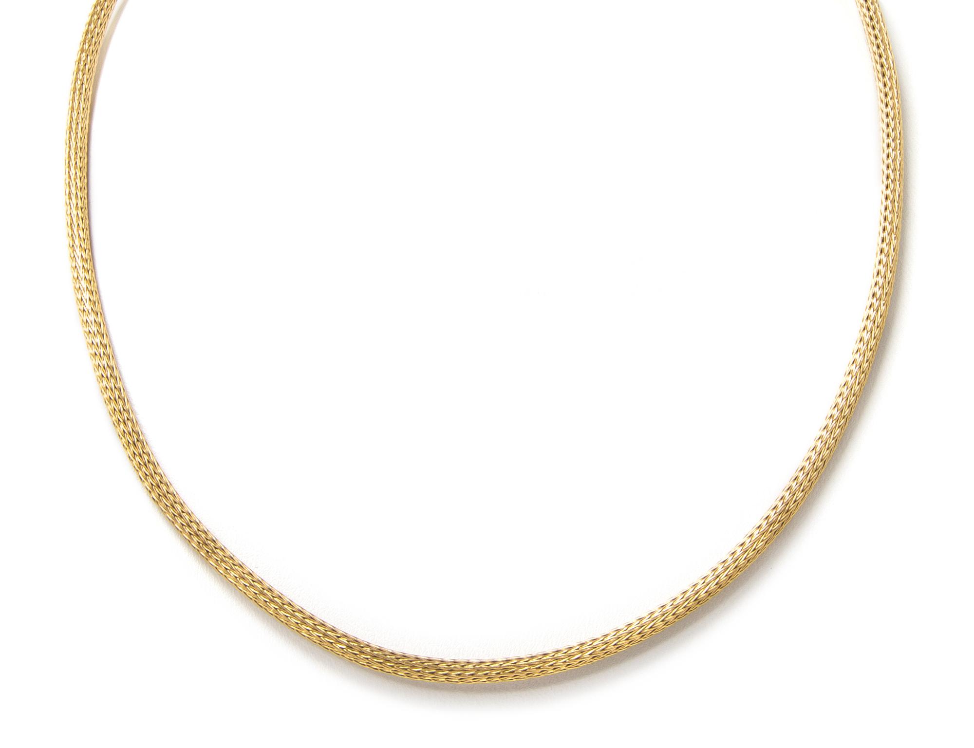 An 18 Karat Yellow Gold Necklace, 11.30 dwts.