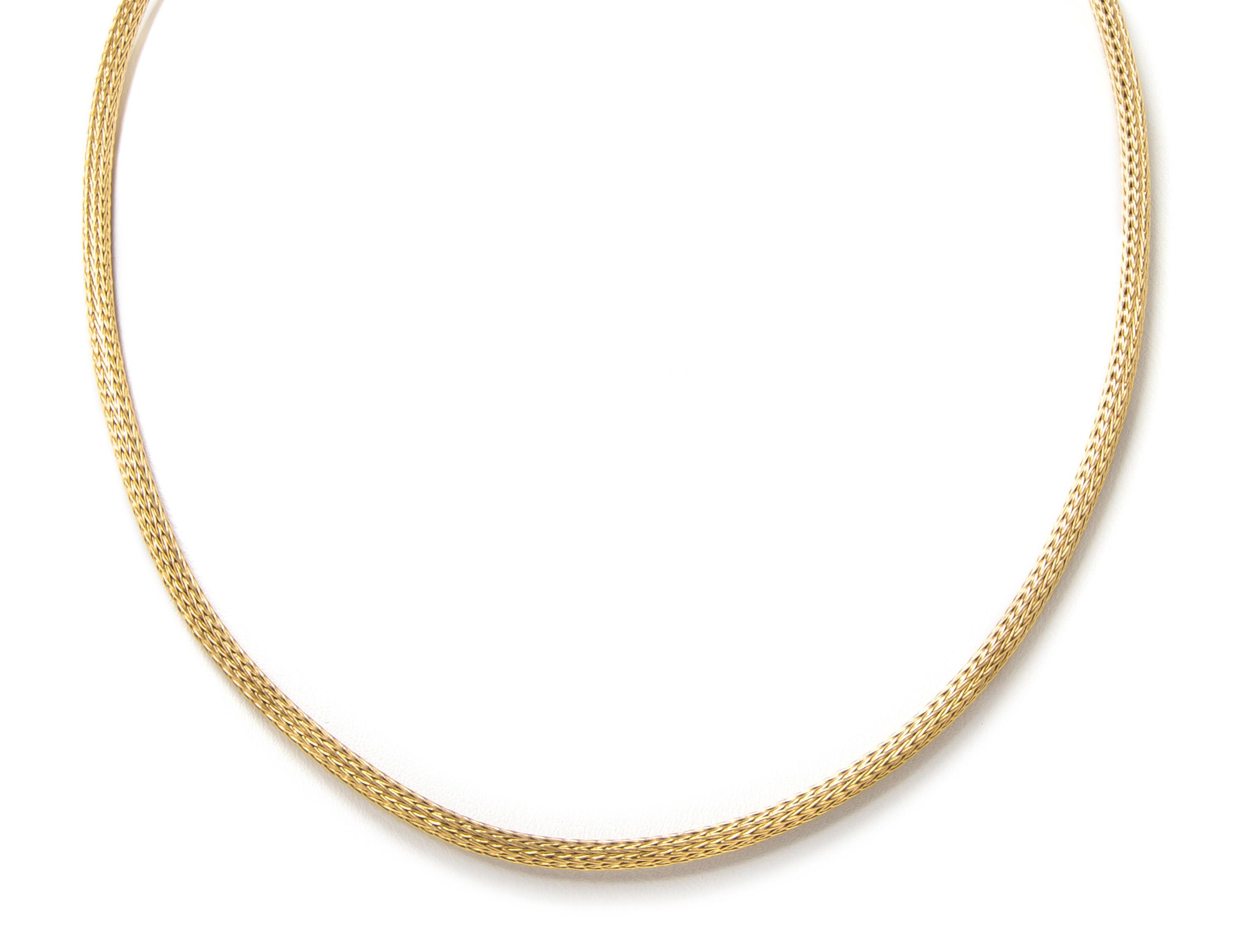 An 18 Karat Yellow Gold Necklace, 11.30 dwts.