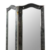 A Venetian Style Mirrored Four-Panel Floor Screen