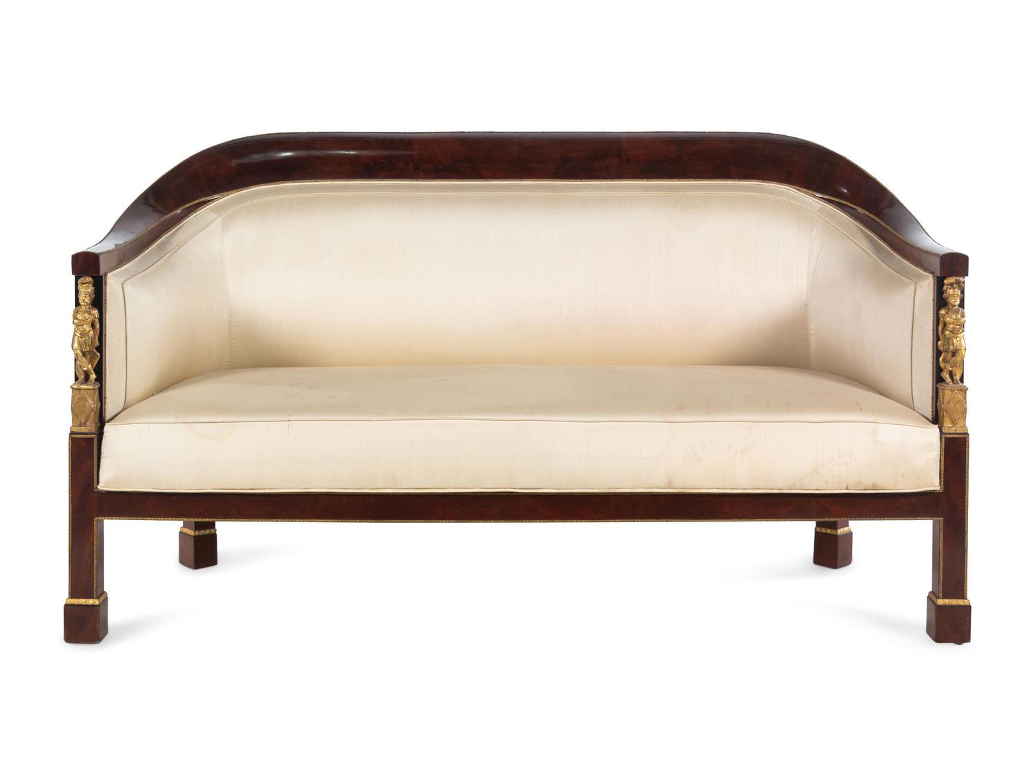 An Austrian Parcel Gilt Mahogany Sofa