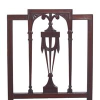 An Assembled Group of Six Federal Carved Mahogany Urn-Back and Serpentine Seat Dining Chairs