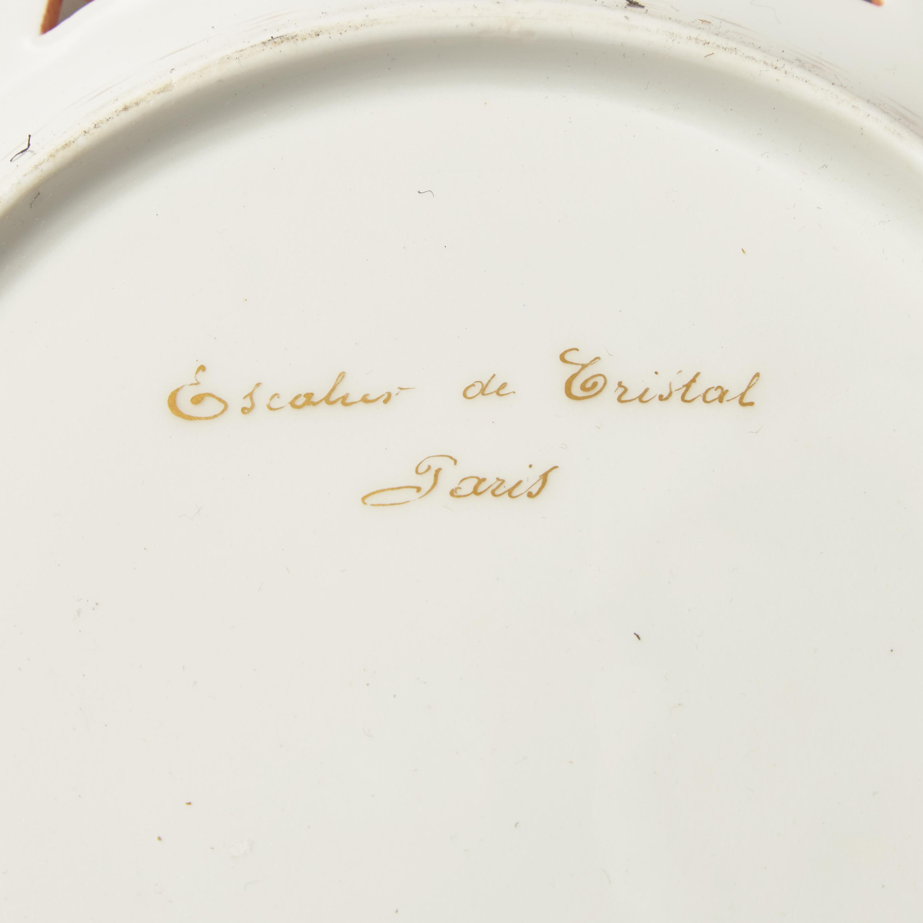 A Set of Seven Japonesque Gilt-Decorated Paris Porcelain Plates