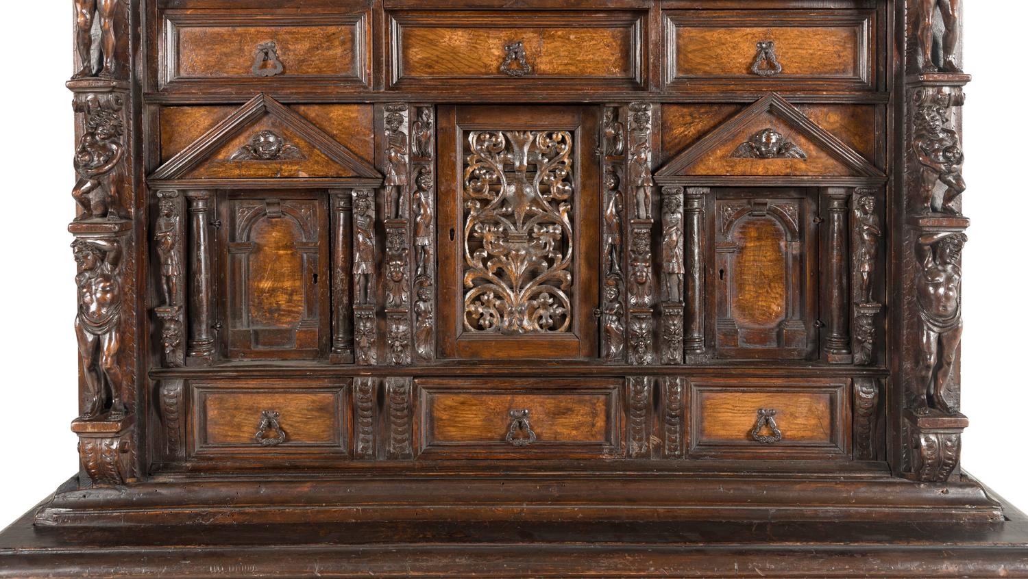 An Italian Renaissance Style Walnut Cabinet