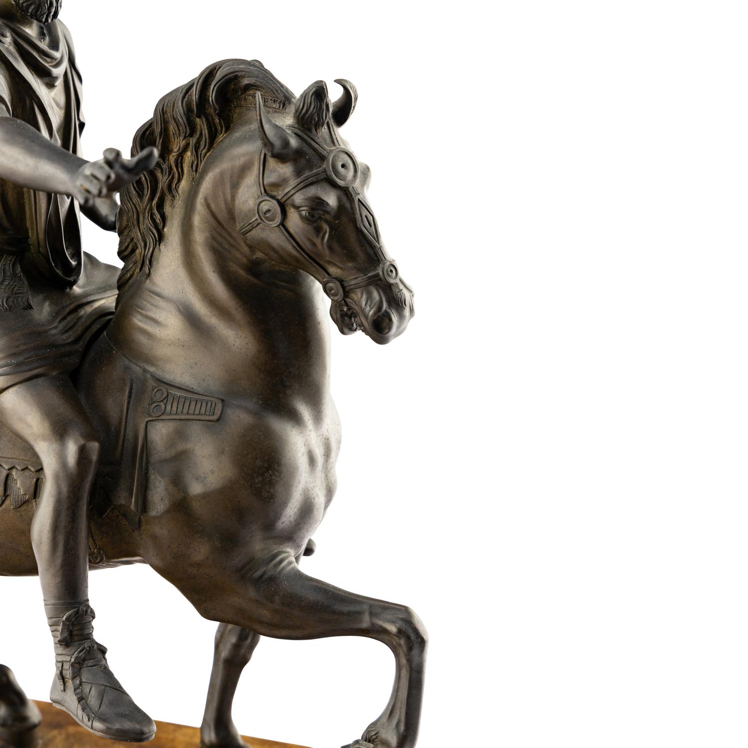 A Grand Tour Bronze Equestrian Model of Marcus Aurelius