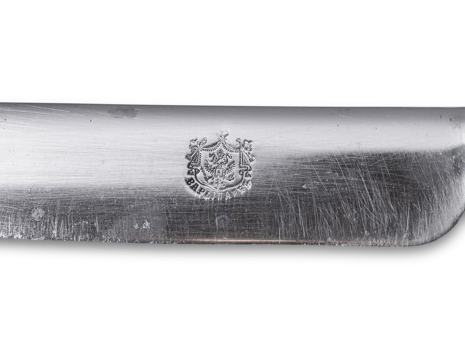 A Set of Six Russian Silver Dinner Knives