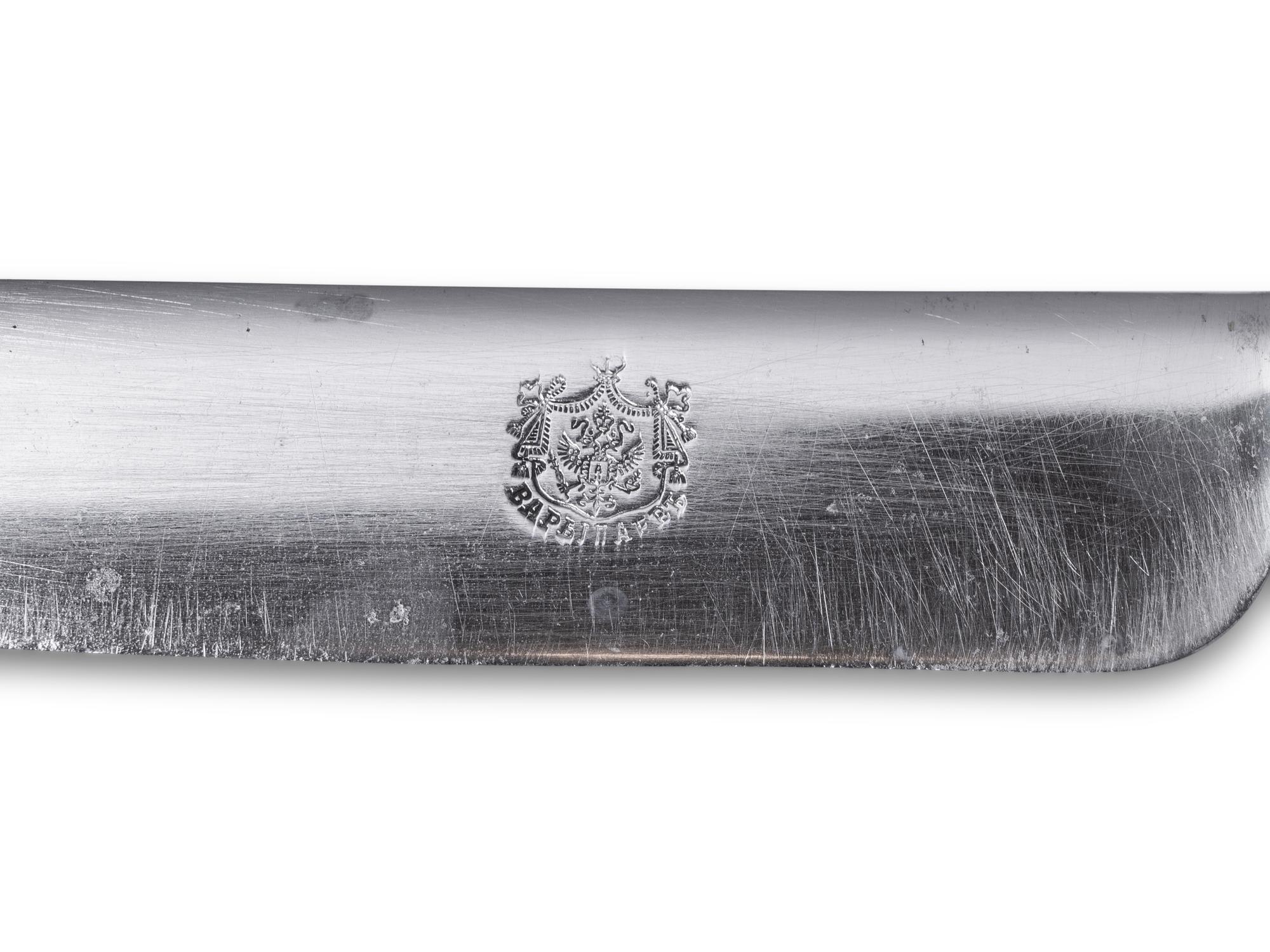 A Set of Six Russian Silver Dinner Knives