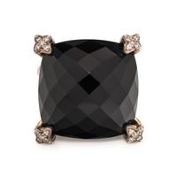 DAVID YURMAN, ONYX AND DIAMOND 'CHATELAINE' RING