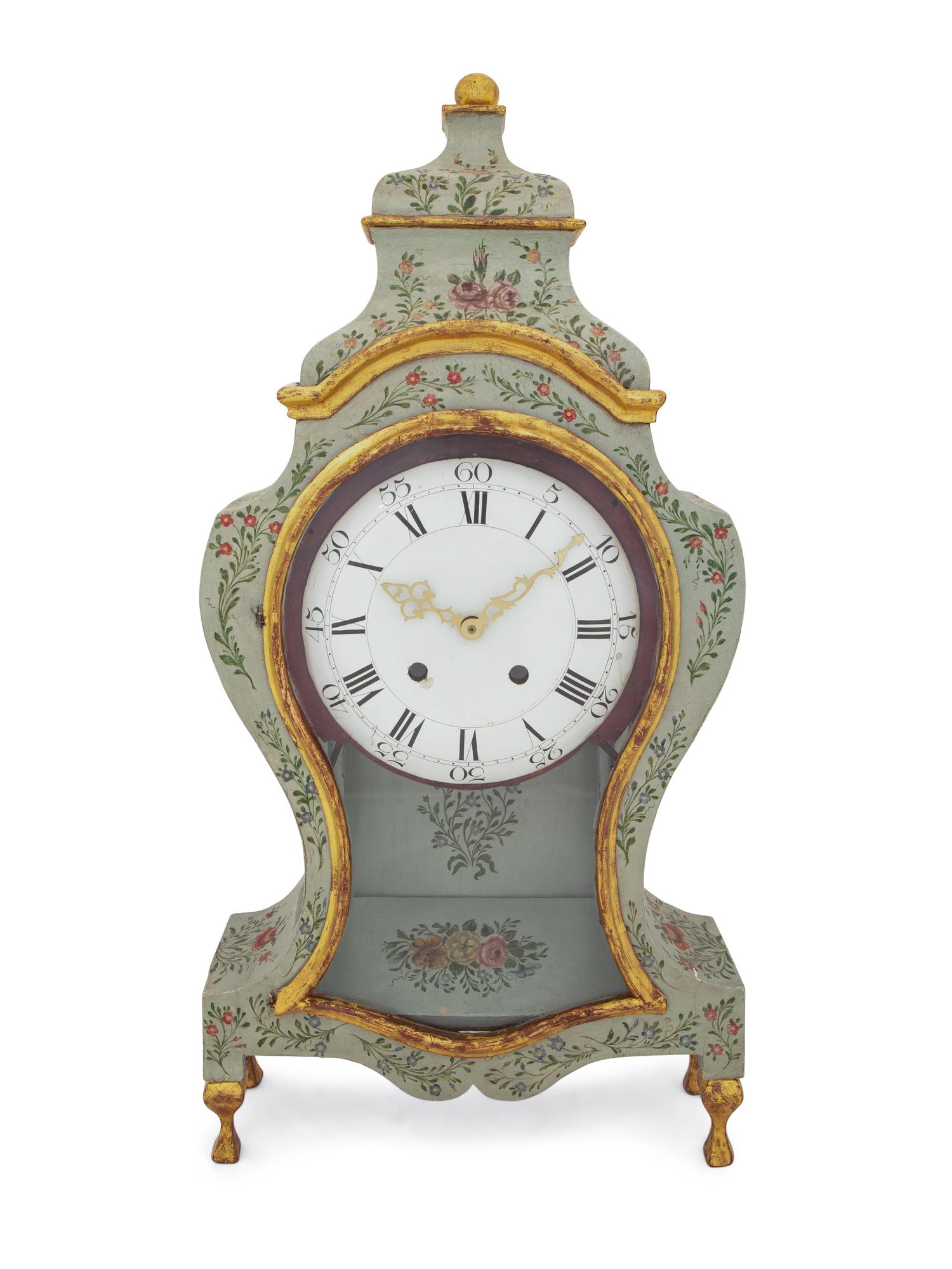A Louis XV Painted Bracket Clock