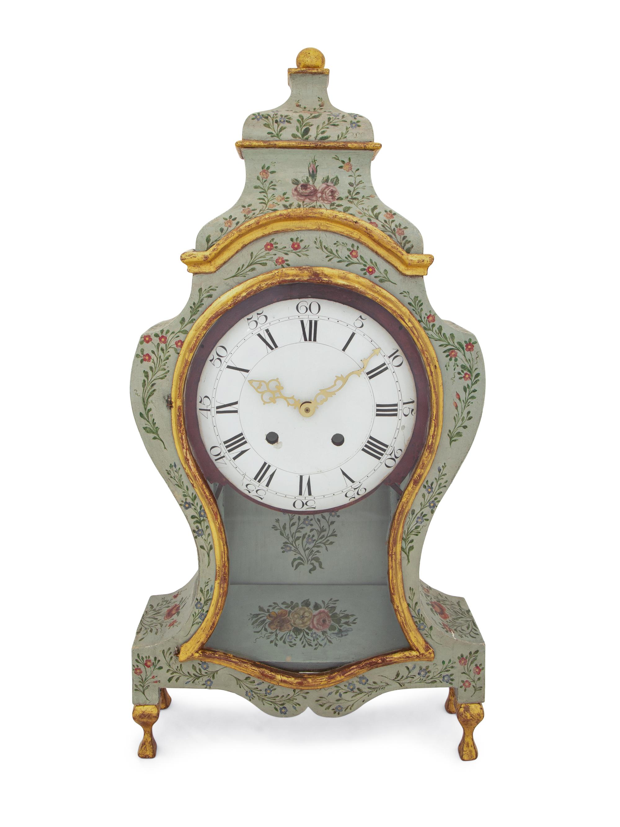 A Louis XV Painted Bracket Clock
