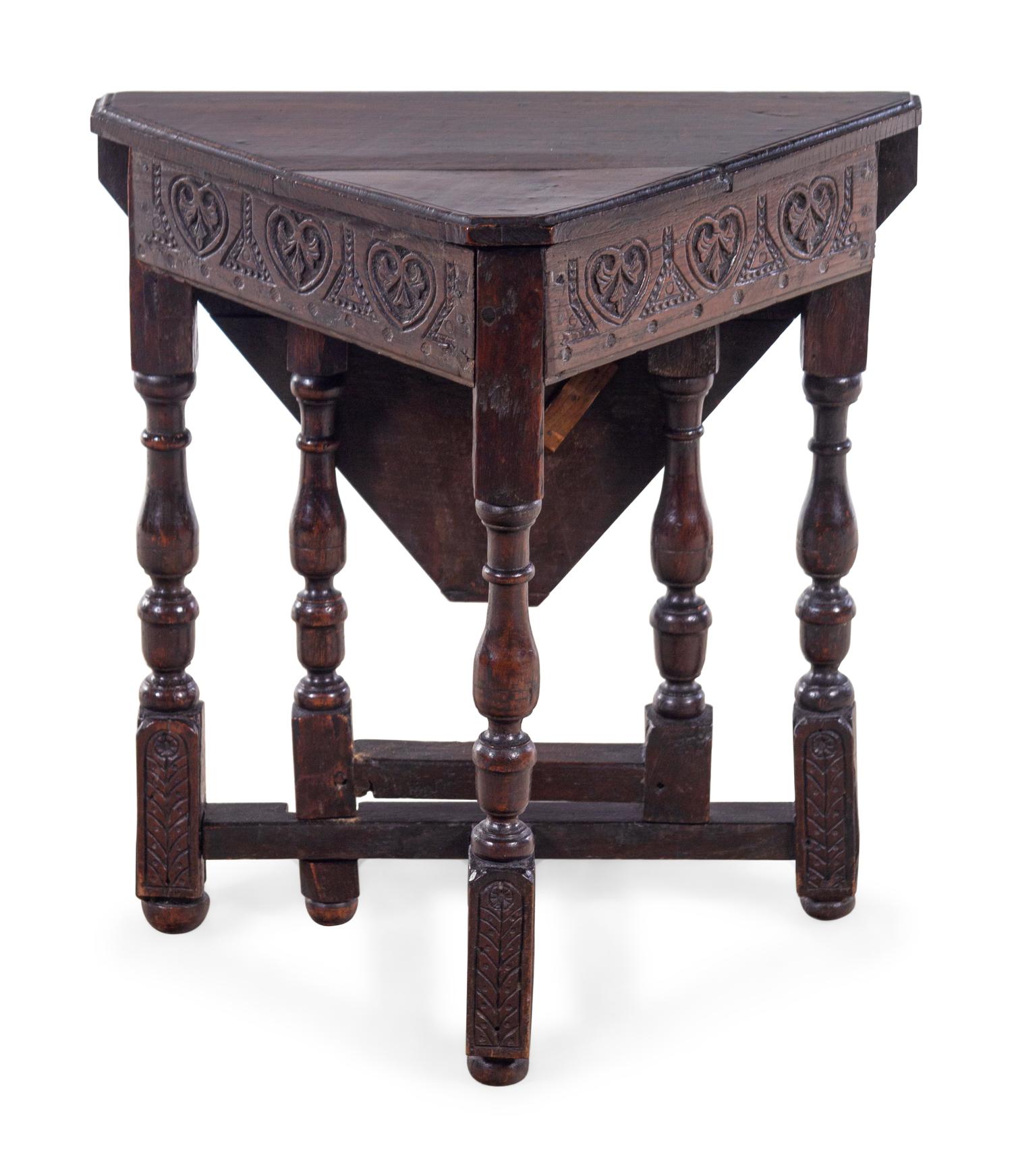 A Jacobean Carved Oak Gate-Leg Table