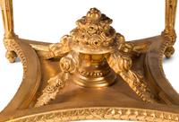 A Pair of Louis XVI Style Carved Giltwood and Chinese Lacquer-Inset Tables