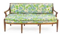 A Directoire Style Fruitwood Canape Width 68 1/4 inches. — 19TH CENTURY