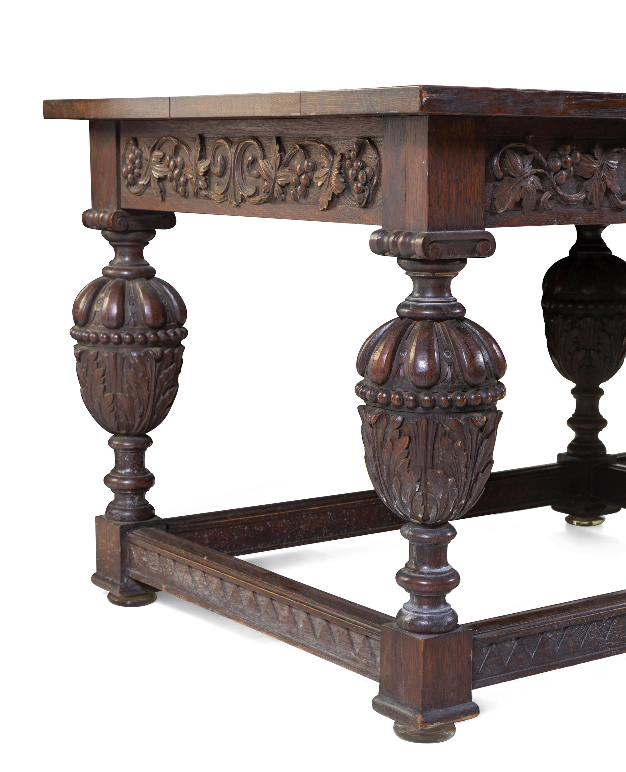 A Jacobean Style Oak Refectory Table
