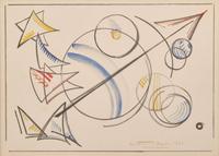 Katherine Sophie Dreier (American, 1877-1952), Three works from '1 to 40 Variations'