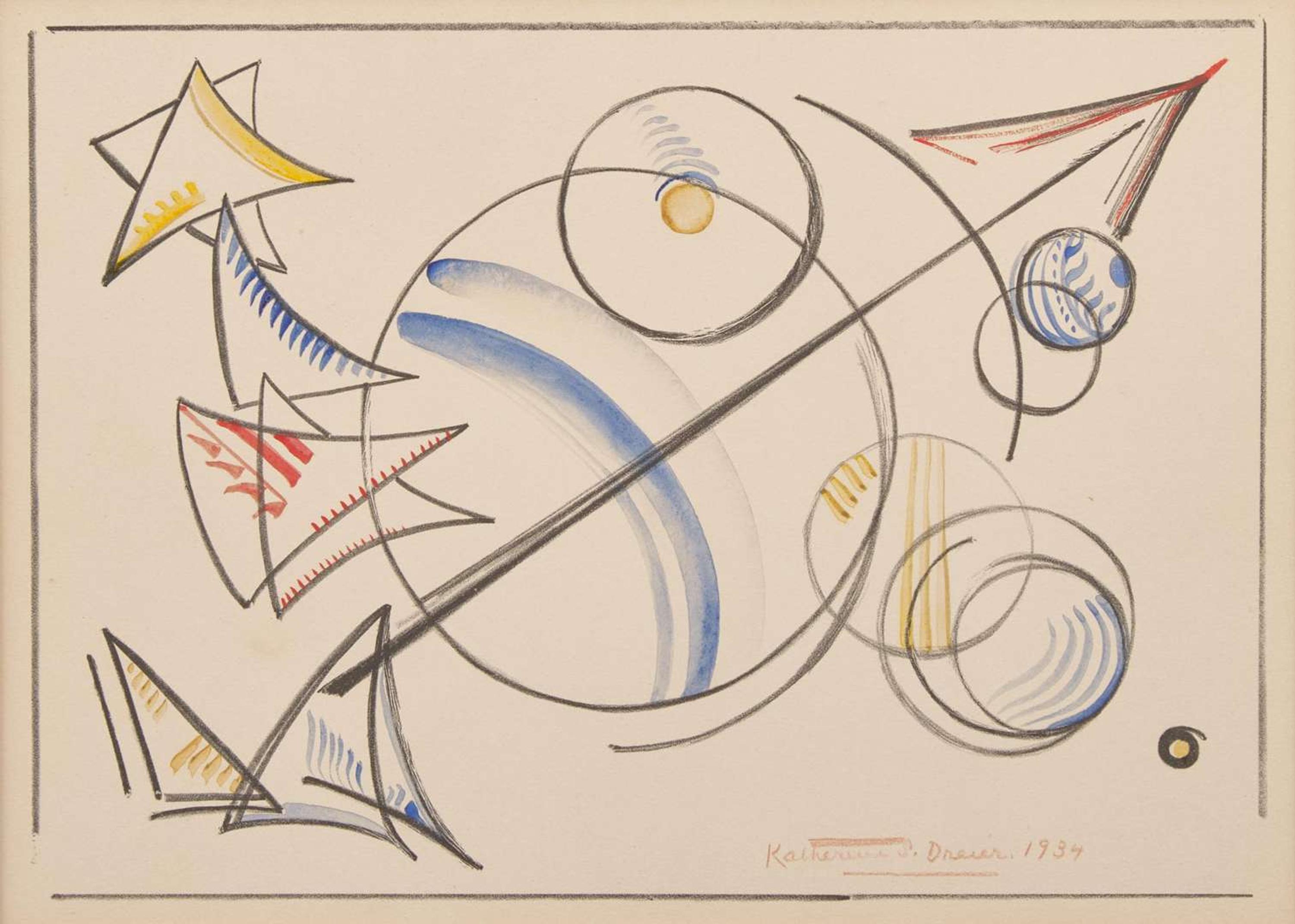 Katherine Sophie Dreier (American, 1877-1952), Three works from '1 to 40 Variations'